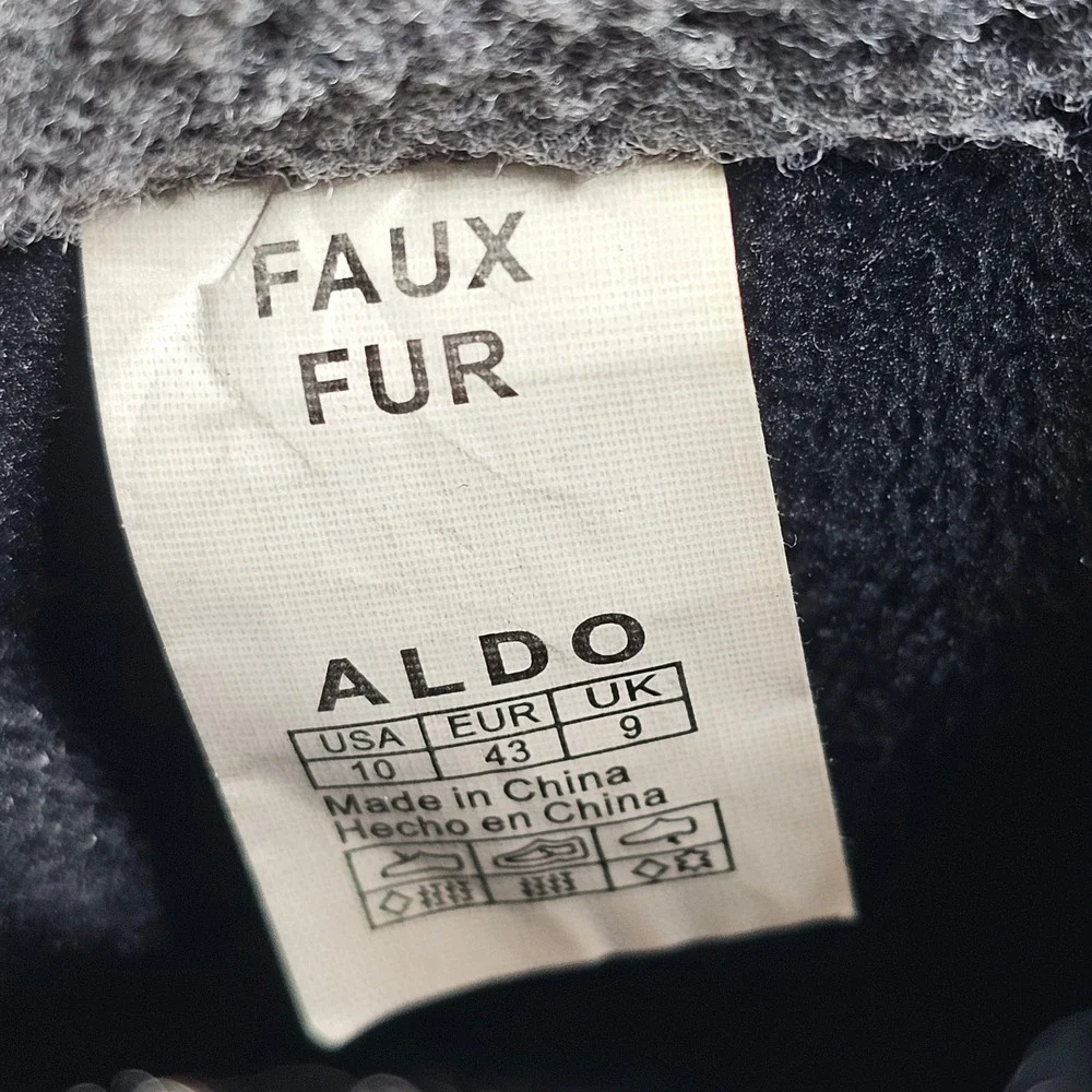 ALDO Black‎ Faux Fur Lined Waterproof Winter Boots Women US Size 10 EUR 43